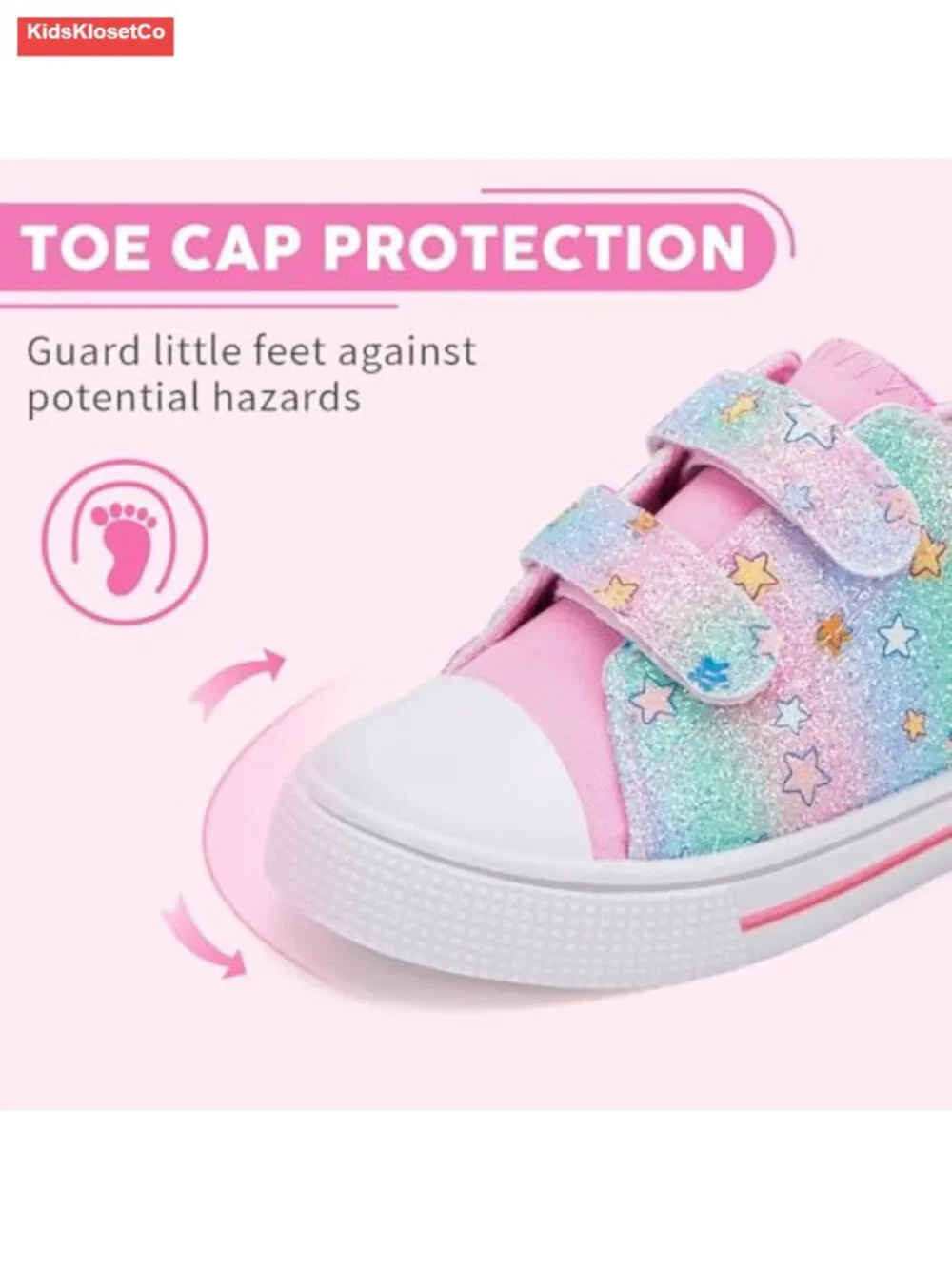 Toddler Kids Canvas Sneakers Low Top Hook Loop Walking Shoes